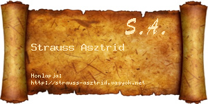 Strauss Asztrid névjegykártya